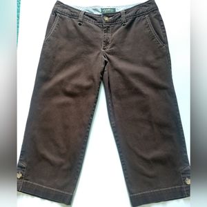 Eddie Bauer Chocolate Brown Capris Size 8